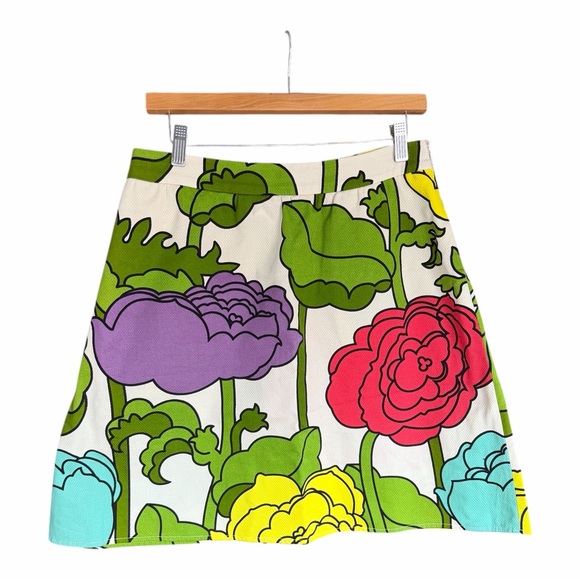 Vintage MOSCHINO CHEAP & CHIC Mod Floral Mini Skirt Flare RARE 8 - Picture 2 of 14